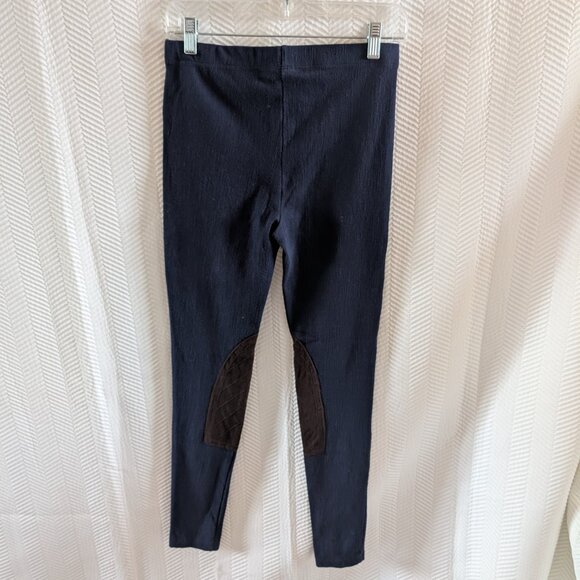 Lauren Ralph Lauren Equestrian Riding Leggings Navy Blue & Brown Size Medium - Picture 7 of 7